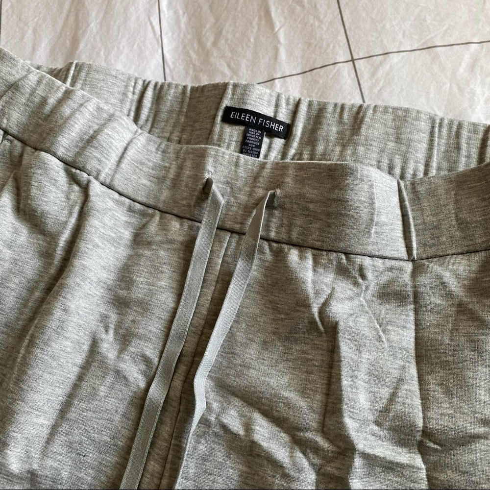 NWT Eileen Fisher Stretch Tencel Fleece Ankle Pants